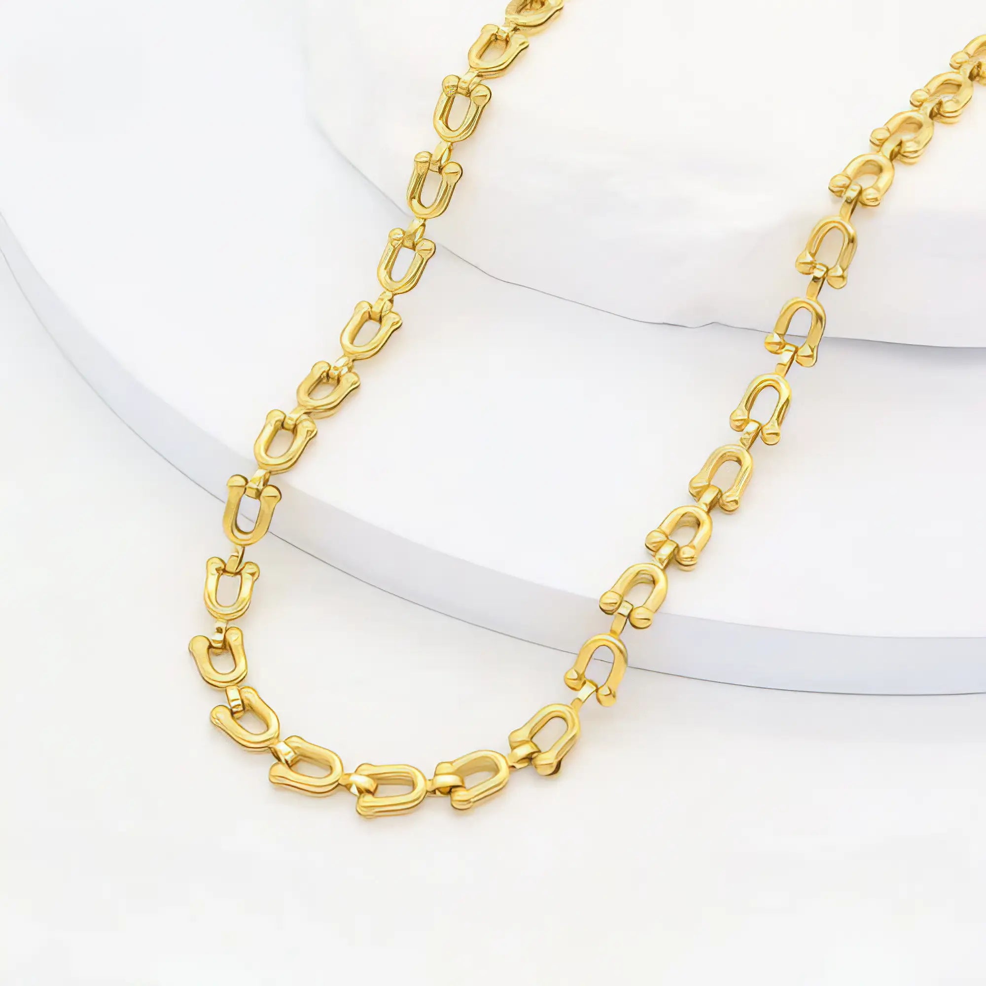 Ατσάλινη Αλυσίδα 5mm, Χρυσή (N3299)