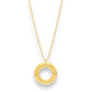Ατσάλινο Χρυσό Κολιέ με Στρογγυλό Κρεμαστό (N3317)