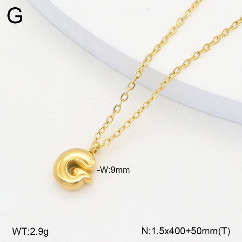 Ατσάλινο Κολιέ Γράμμα G Χρυσό (N3332)