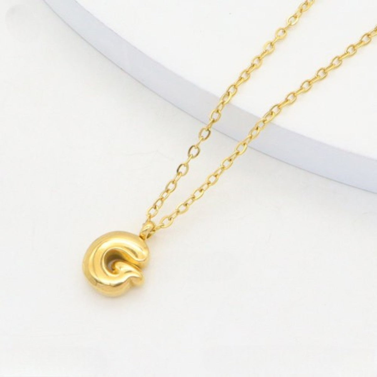 Ατσάλινο Κολιέ Γράμμα G Χρυσό (N3332)