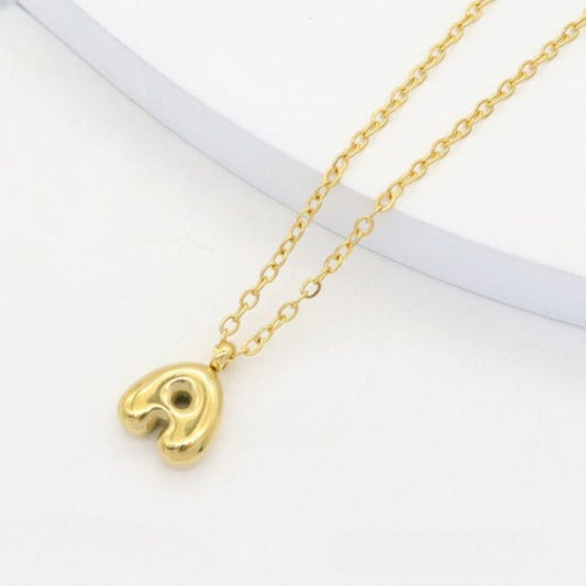 Ατσάλινο Κολιέ Γράμμα Α Χρυσό (N3340)