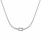 Κολιέ ατσάλι ασημί διπλή snake αλυσίδα (N3381)
