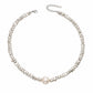 Ασημί Ατσάλινο Κολιέ 316L Choker με Πέρλα (N5007)