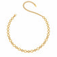 Χρυσό Ατσάλινο Κολιέ Choker 316L Κύκλοι Ζιργκόν (N5015)