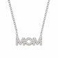 Ασημί Ατσάλινο Κολιέ 316L Mom με Ζιργκόν (N5033)