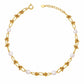 Χρυσό Ατσάλινο Κολιέ Choker 316L με Πέρλες (N5048)