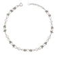 Ασημί Ατσάλινο Κολιέ Choker 316L με Πέρλες (N5049)