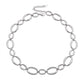 Ασημί Ατσάλινο Κολιέ Choker 316L Μεγάλοι Κρίκοι (N5051)