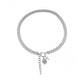 Ασημί Ατσάλινο Κολιέ Choker 316L Καρδιά Σταυρός (N5056)