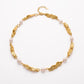 Χρυσό Ατσάλινο Κολιέ Choker 316L με Μαργαριτάρια (N5057)