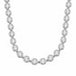 Ασημί Ατσάλινο Κολιέ Choker 316L Διαφανή Ζιργκόν (N5061)