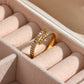 Ατσάλινο δαχτυλίδι ολόβερο επιχρυσωμένο one size (R1383)
