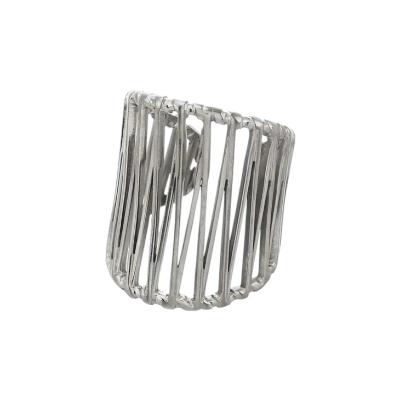 Ατσάλινο Δαχτυλίδι με Εντυπωσιακό Design (R1452)