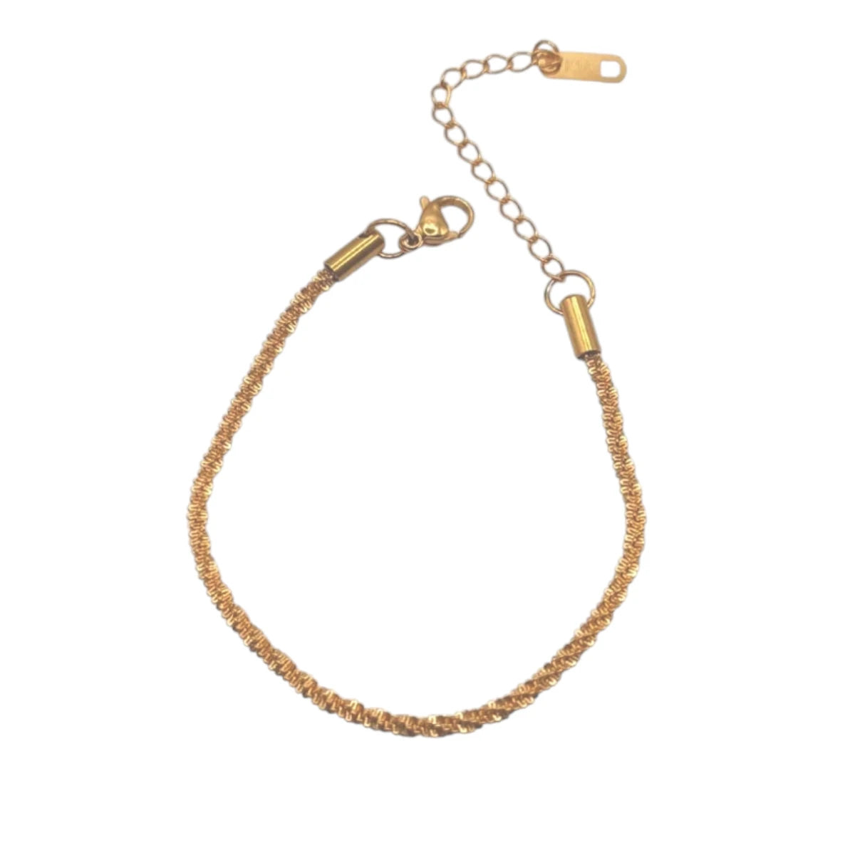 Βραχιόλι ατσάλινο επιχρυσωμένο 18k (B1179)