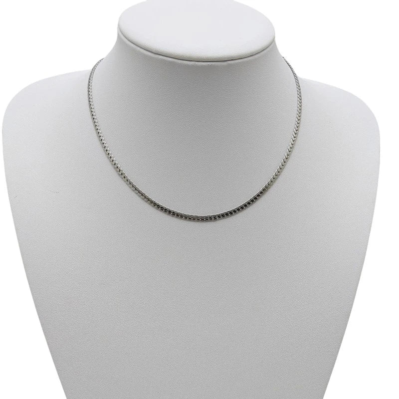 Αλυσίδα λαιμού ατσάλινη χρώμα ασημί (N1383) - charmy.gr