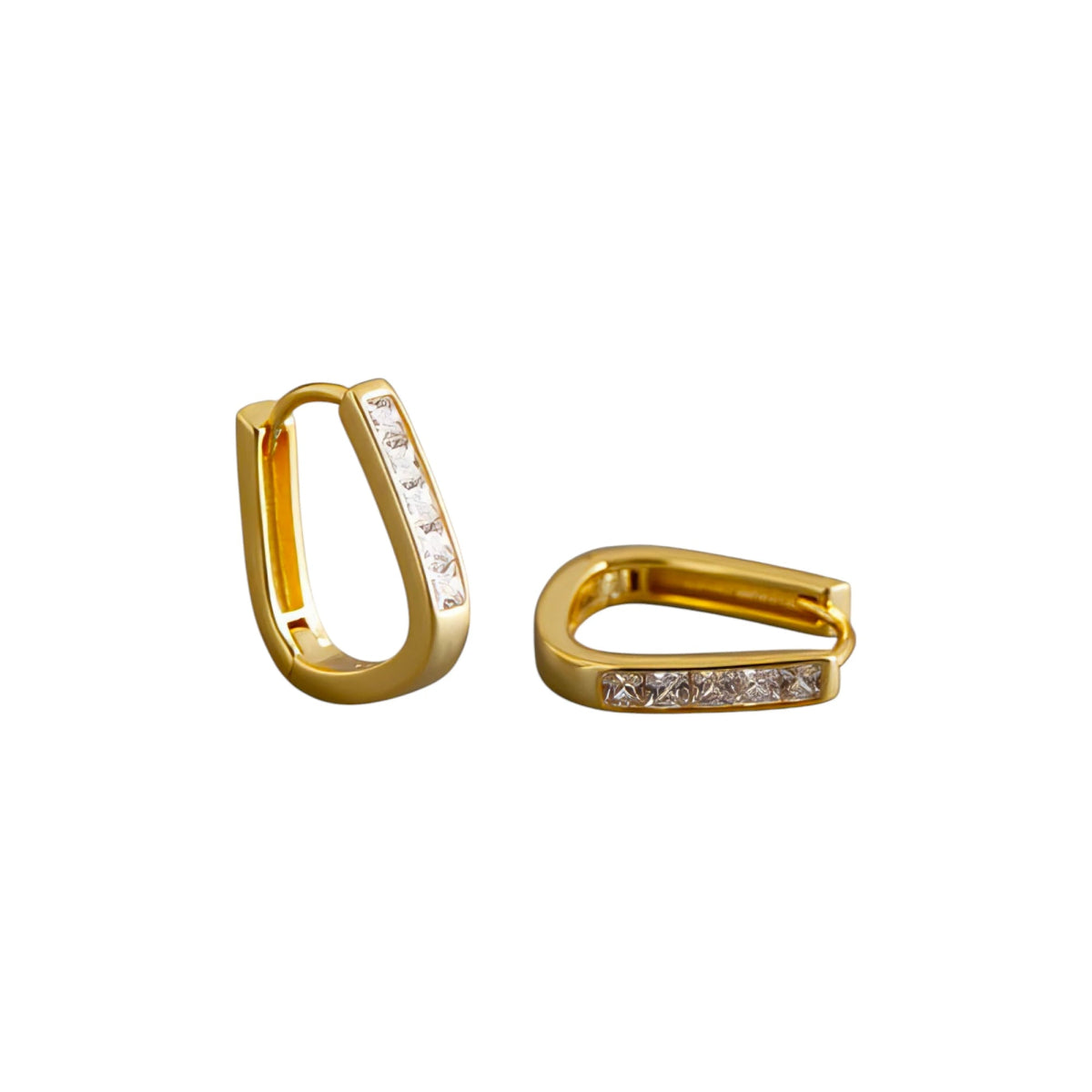 Ασημένια σκουλαρίκια κρικάκια με 1.6cm ζιργκόν (SE031) - charmy.gr