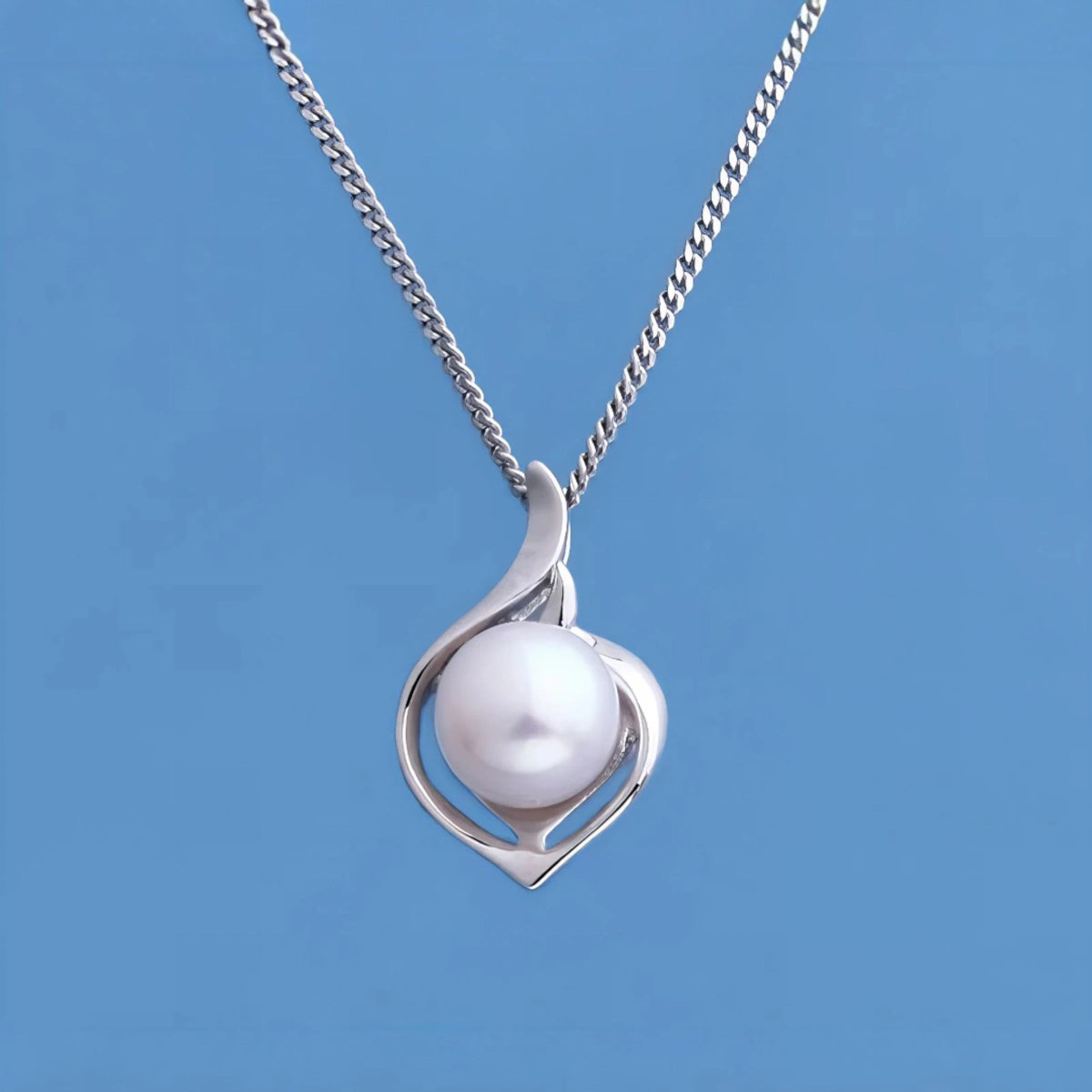 Ασημένιο 925 Κολιέ με Μαργαριτάρι Γλυκού Νερού (PN016) - charmy.gr