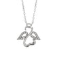 Ασημένιο κολιέ 925 αγγελάκι με κρύσταλλα Swarovski (J1013) - charmy.gr