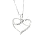 Ασημένιο κολιέ 925 καρδιά με κρύσταλλα Swarovski (J1007) - charmy.gr
