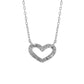 Ασημένιο κολιέ 925 καρδιά με κρύσταλλα Swarovski (J1021) - charmy.gr