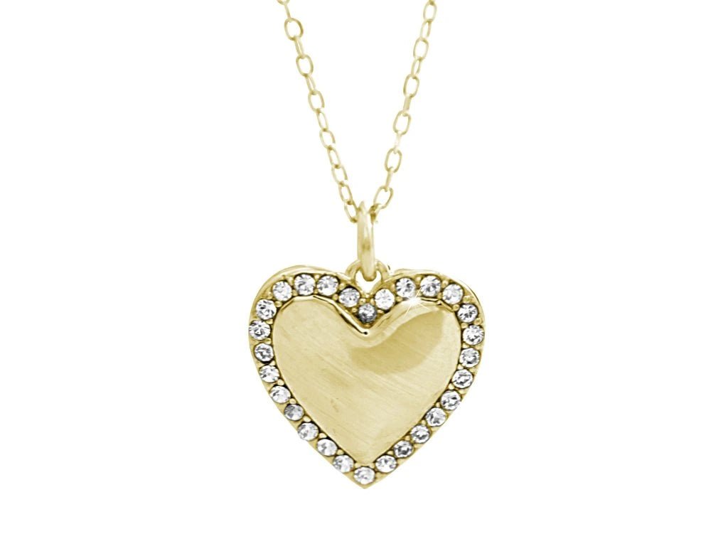 Ασημένιο κολιέ 925 καρδιά με κρύσταλλα Swarovski (J1053) - charmy.gr