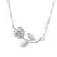 Ασημένιο κολιέ 925 λουλούδι με κρύσταλλα Swarovski (J1002) - charmy.gr