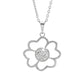 Ασημένιο κολιέ 925 λουλούδι με κρύσταλλα Swarovski (J1017) - charmy.gr