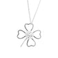 Ασημένιο κολιέ 925 λουλούδι με κρύσταλλο Swarovski (J1016) - charmy.gr