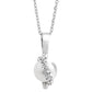 Ασημένιο κολιέ 925 με πέρλα και κρύσταλλα Swarovski (J1015) - charmy.gr