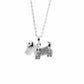 Ασημένιο κολιέ 925 σκυλάκι με κρύσταλλα Swarovski (J1009) - charmy.gr