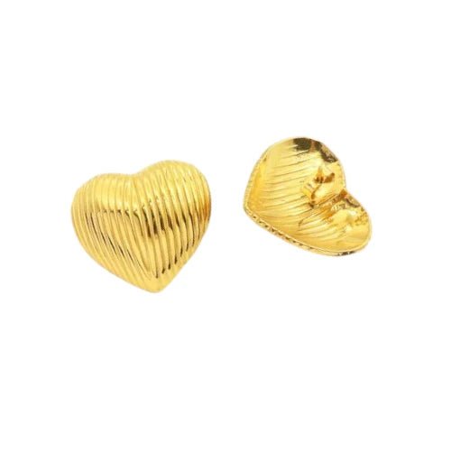 Ατσάλινα καρφωτά σκουλαρίκια καρδιά 2.2cm (E3060) - charmy.gr