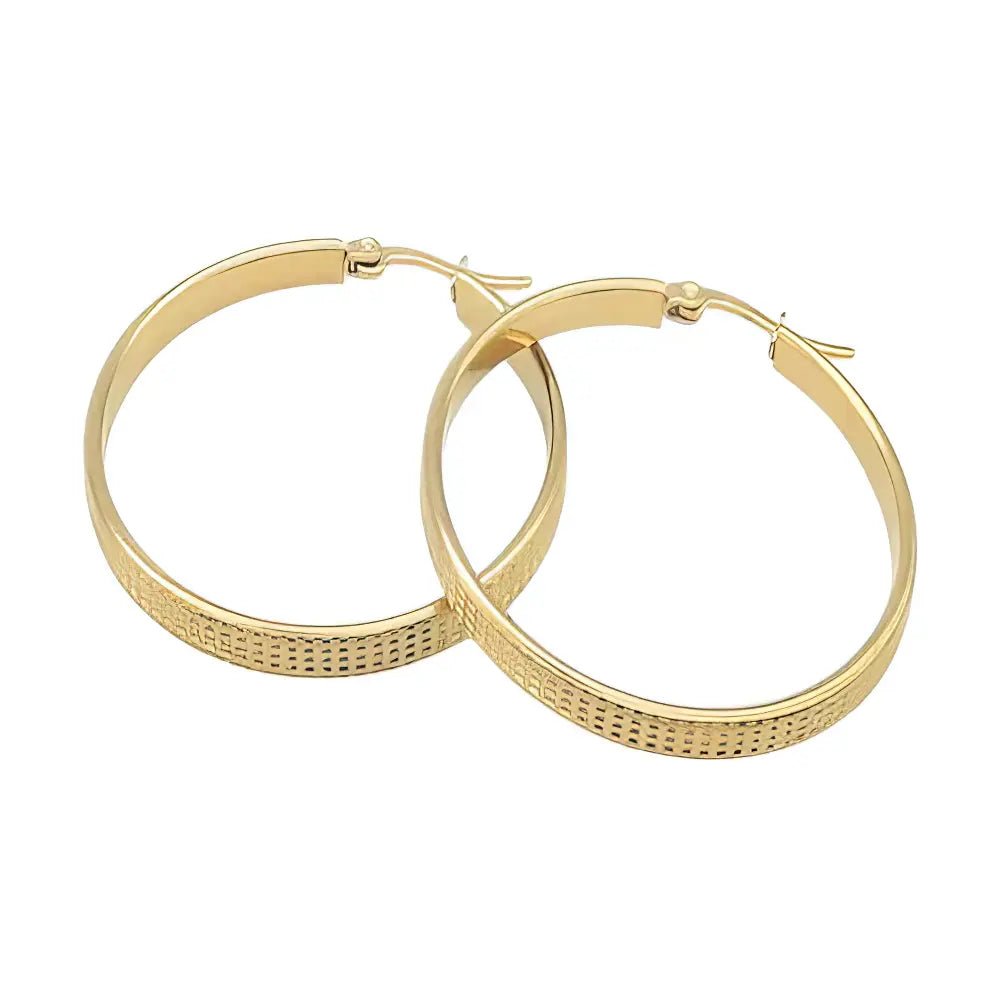 Ατσάλινα Σκουλαρίκια Κρίκοι 3.9cm (E3181) - charmy.gr