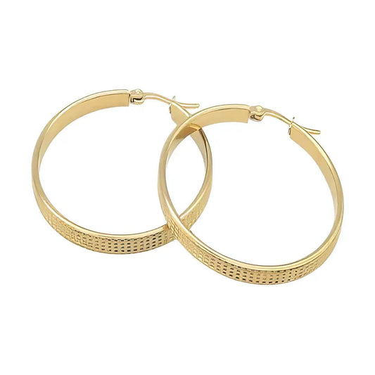 Ατσάλινα Σκουλαρίκια Κρίκοι 3.9cm (E3181) - charmy.gr