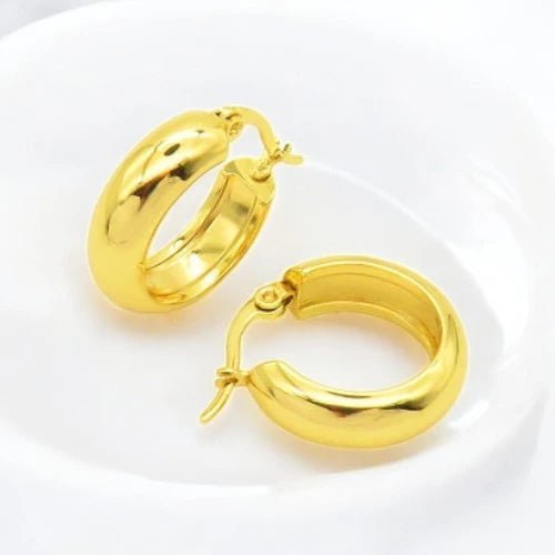 Ατσάλινα Σκουλαρίκια Κρίκοι - Διάμετρος 2.0cm (E3118 - 1) - charmy.gr