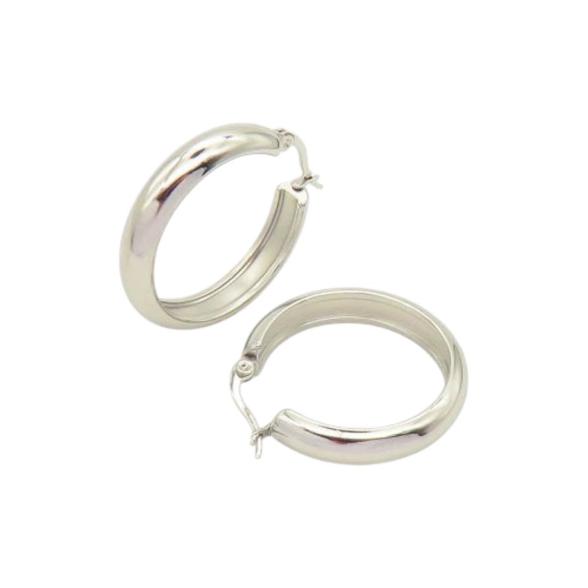 Ατσάλινα Σκουλαρίκια Κρίκοι - Διάμετρος 3cm (E3120) - charmy.gr