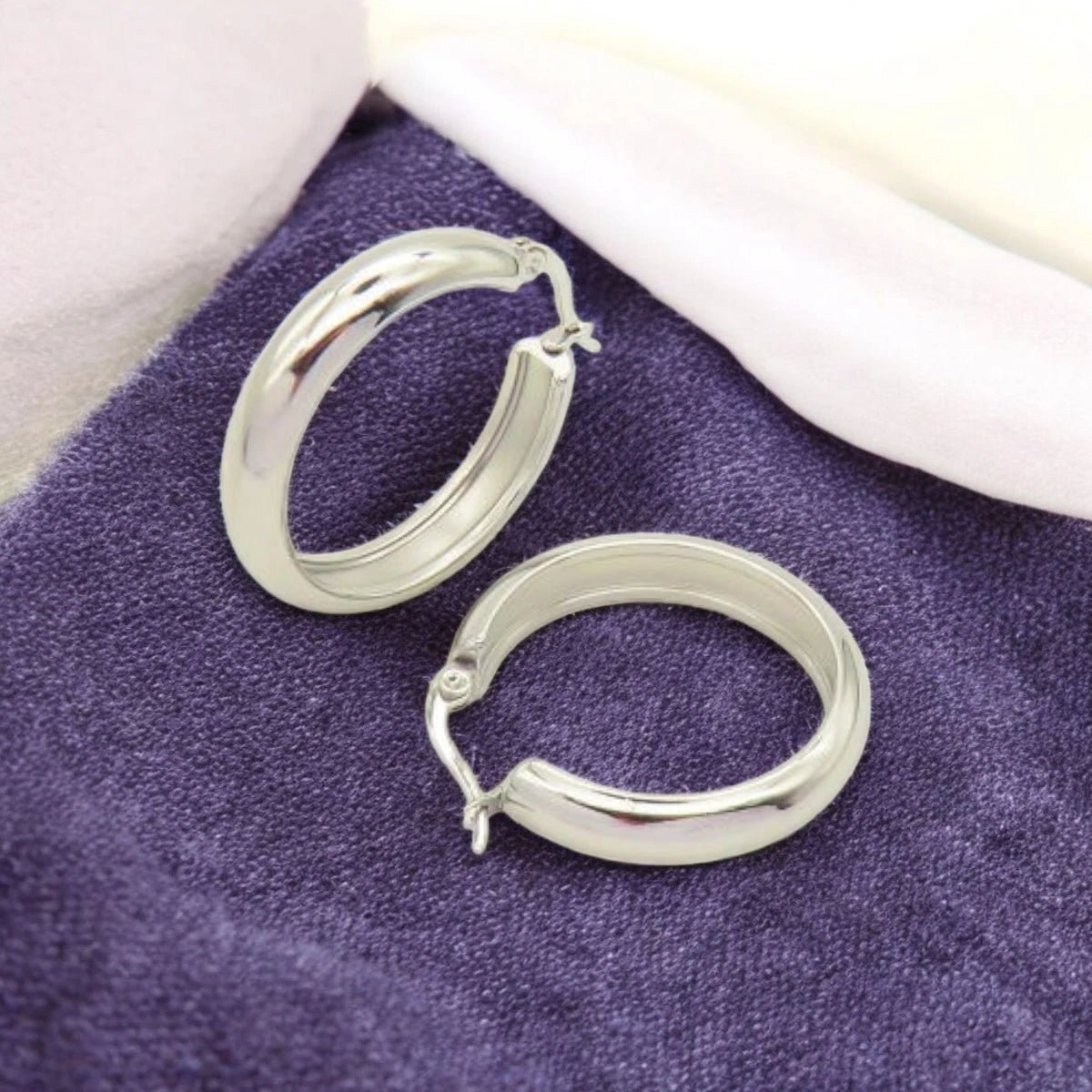 Ατσάλινα Σκουλαρίκια Κρίκοι - Διάμετρος 3cm (E3120) - charmy.gr