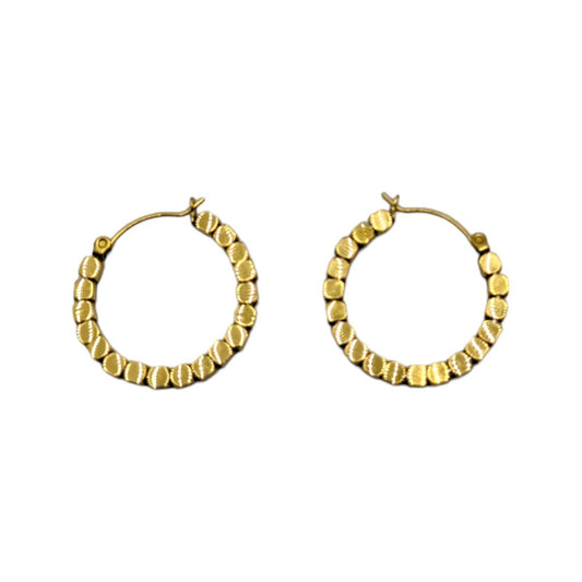 Ατσάλινα σκουλαρίκια κρίκοι επιχρυσωμένοι 2.6cm (E1495) - charmy.gr