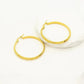 Ατσάλινα σκουλαρίκια κρίκοι επιχρυσωμένοι 3.7cm (E3108) - charmy.gr