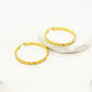Ατσάλινα σκουλαρίκια κρίκοι επιχρυσωμένοι 3.8cm (E3105) - charmy.gr