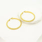 Ατσάλινα σκουλαρίκια κρίκοι επιχρυσωμένοι 3.8cm (E3109) - charmy.gr