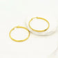 Ατσάλινα σκουλαρίκια κρίκοι επιχρυσωμένοι 3.8cm (E3114 - 1) - charmy.gr