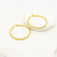 Ατσάλινα σκουλαρίκια κρίκοι επιχρυσωμένοι 3.9cm (E3107) - charmy.gr