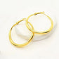 Ατσάλινα σκουλαρίκια κρίκοι επιχρυσωμένοι 4.1cm (E3102) - charmy.gr