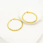 Ατσάλινα σκουλαρίκια κρίκοι επιχρυσωμένοι 4cm (E3111 - 1) - charmy.gr