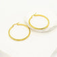 Ατσάλινα σκουλαρίκια κρίκοι επιχρυσωμένοι 4cm (E3112 - 1) - charmy.gr