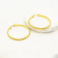 Ατσάλινα σκουλαρίκια κρίκοι επιχρυσωμένοι 4cm (E3113 - 1) - charmy.gr