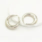 Ατσάλινα Σκουλαρίκια Κρίκοι Hollow - Διάμετρος 40mm (Ασημί) (E3124) - charmy.gr