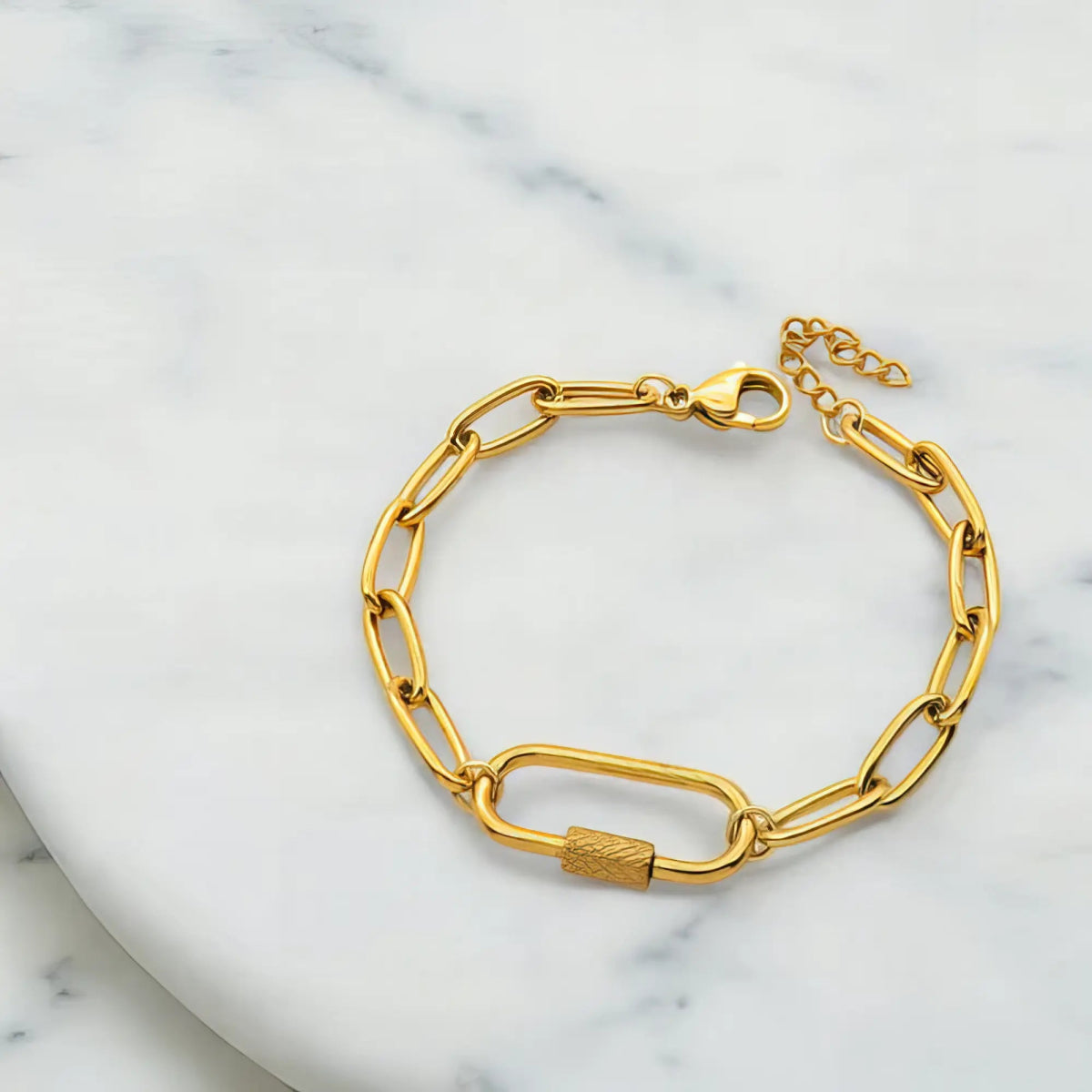 Ατσάλινη αλυσίδα επιχρυσωμένη (B3249) - charmy.gr