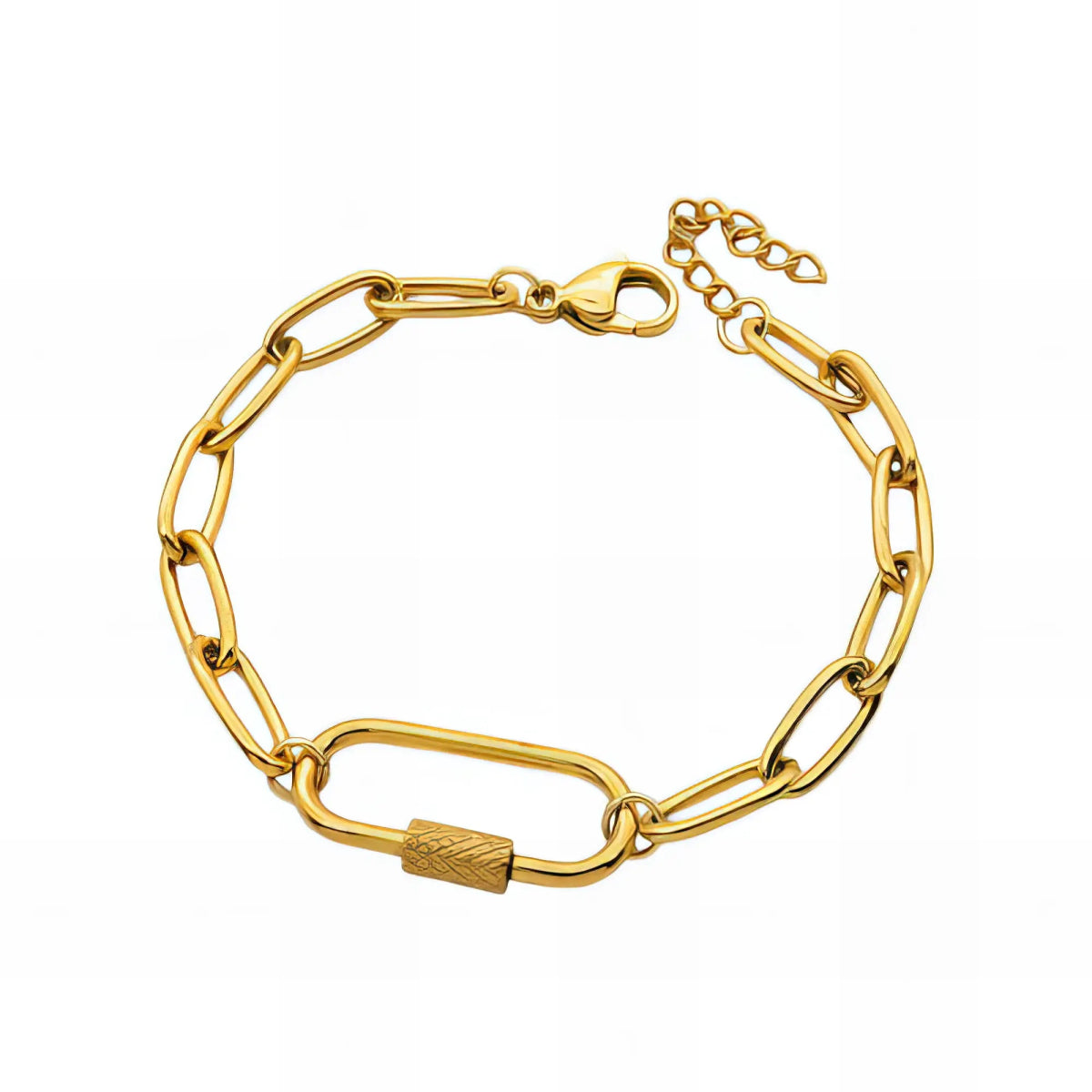 Ατσάλινη αλυσίδα επιχρυσωμένη (B3249) - charmy.gr