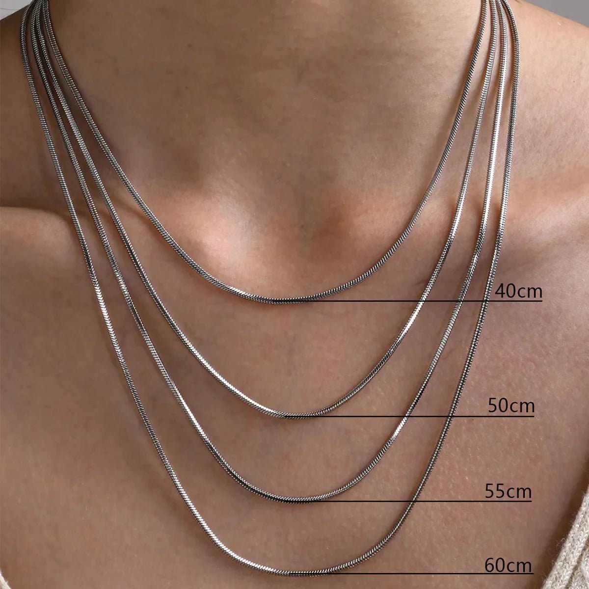 Ατσάλινη αλυσίδα λαιμού μήκος 50 εκατοστά πάχος 2 χιλιοστά χρώμα ασημί (N1433) - charmy.gr